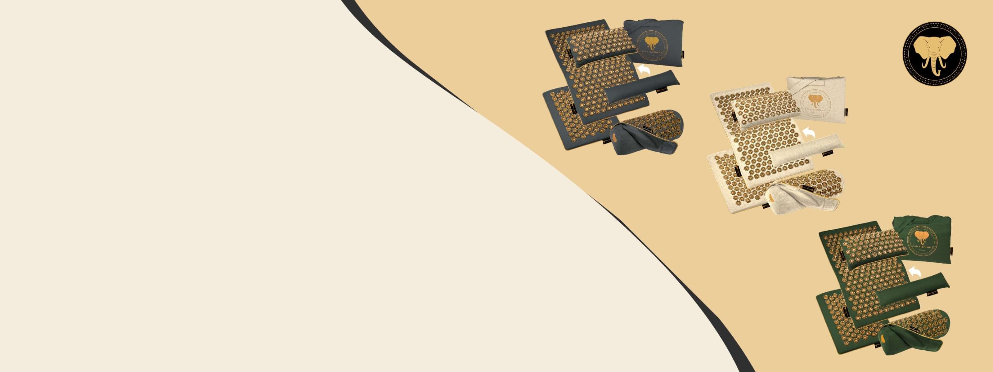 Akupressurmatten und Kissen von Calm Elephant in der Übersicht