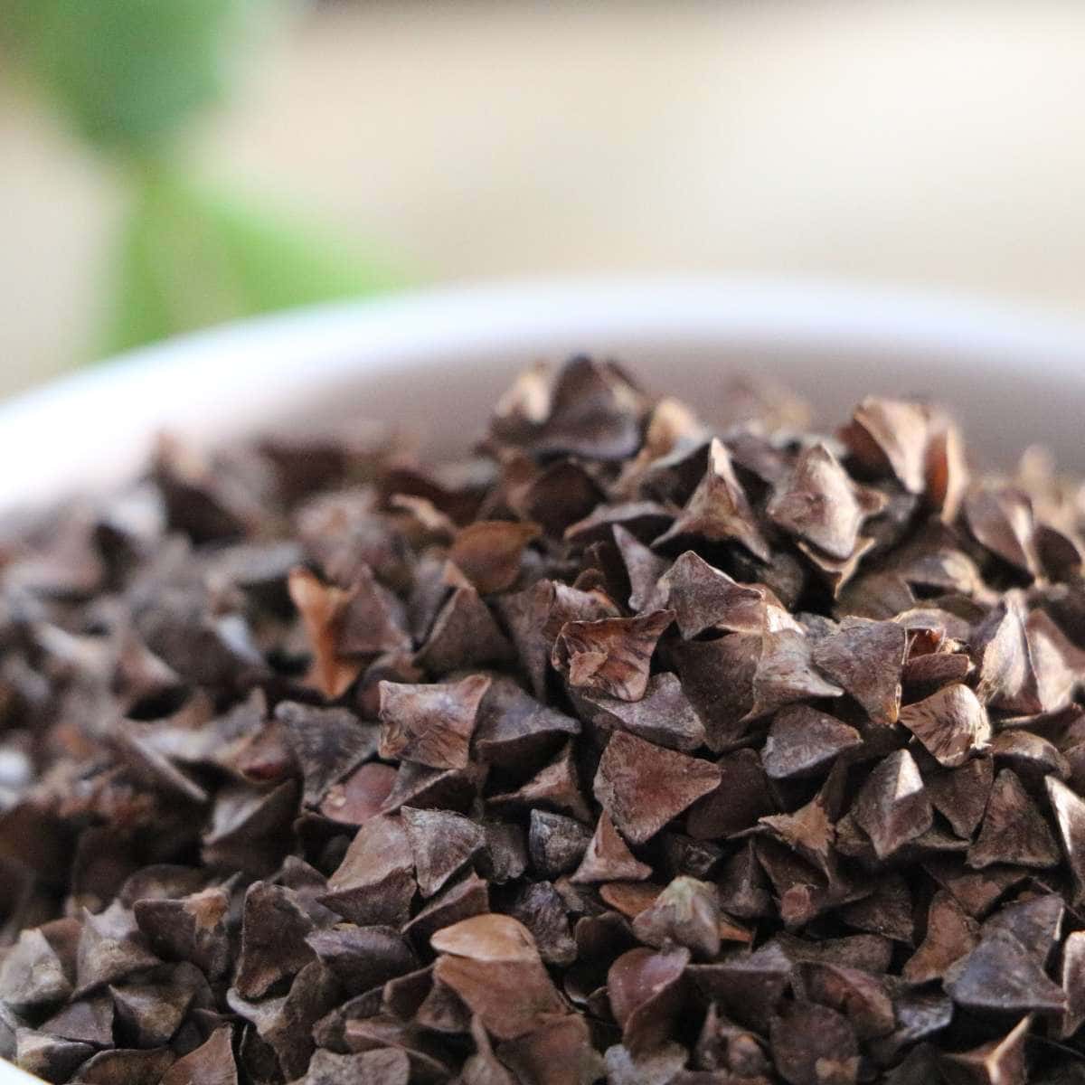 Die Füllung aller Kissen der Akupressurmatte besteht aus 100% Buchweizenschalen - CALM ELEPHANT