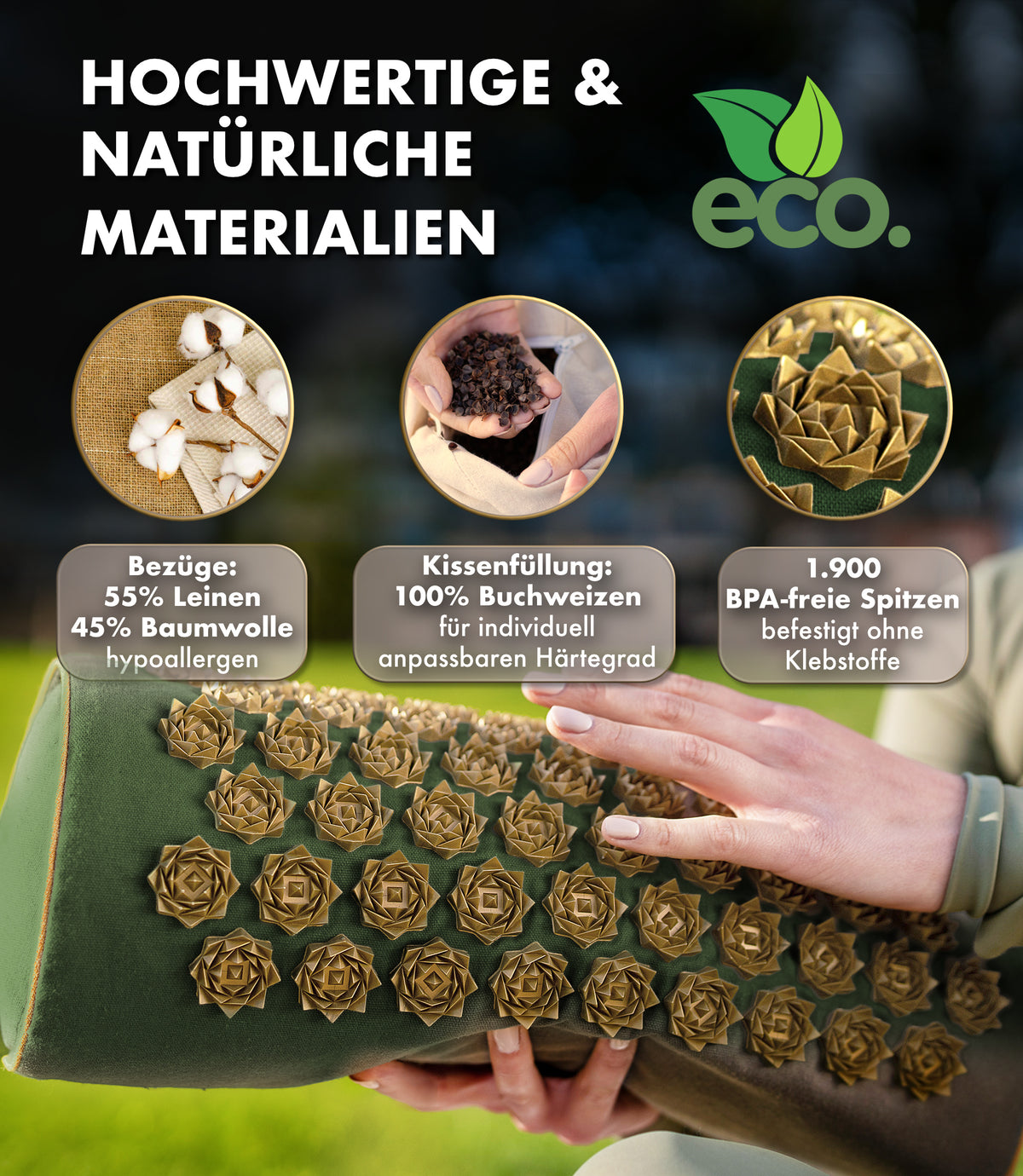 Akupressurkissen 2in1  - grün